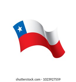 Chile flag, vector illustration