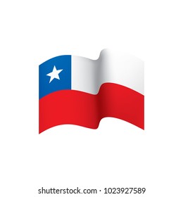 Chile flag, vector illustration