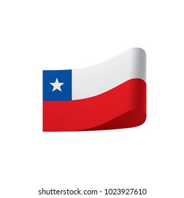 Chile flag, vector illustration