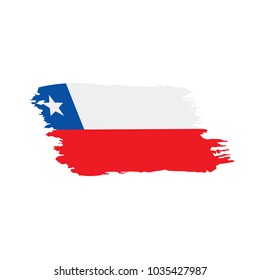 Chile flag, vector illustration