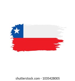 Chile flag, vector illustration