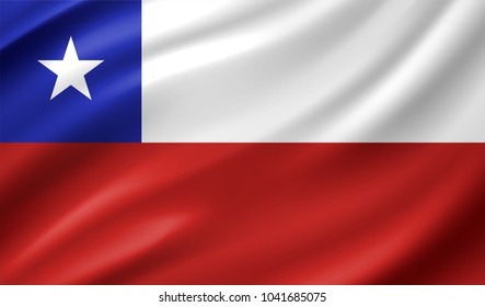 Chile Flag in Vector Illustration