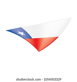 Chile flag, vector illustration