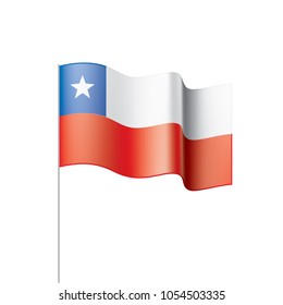 Chile flag, vector illustration