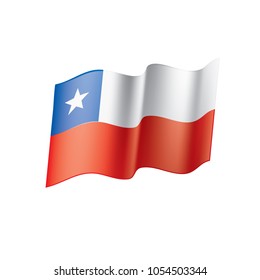 Chile flag, vector illustration