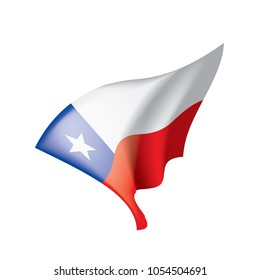 Chile flag, vector illustration