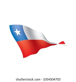 Chile flag, vector illustration