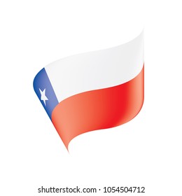 Chile flag, vector illustration