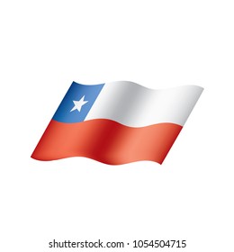 Chile flag, vector illustration