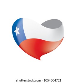 Chile flag, vector illustration