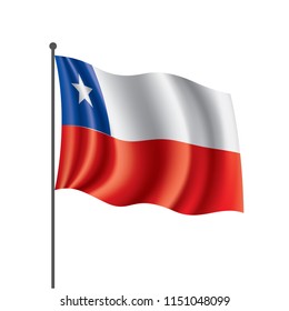 Chile flag, vector illustration