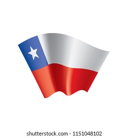 Chile flag, vector illustration