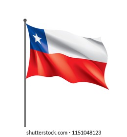 Chile flag, vector illustration