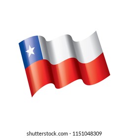 Chile flag, vector illustration