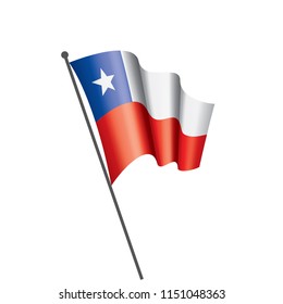 Chile flag, vector illustration