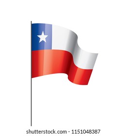 Chile flag, vector illustration