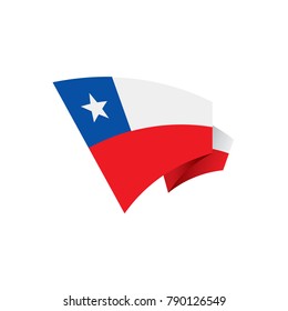 Chile flag, vector illustration