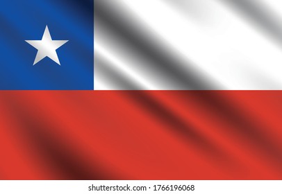 Chile flag vector illustration. Accurate dimensions, elements proportions and colors.