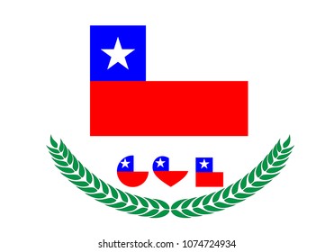 Chile Flag vector illustration. Chile Flag. National Flag of chile on white background