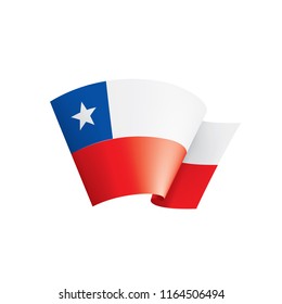 Chile flag, vector illustration on a white background.