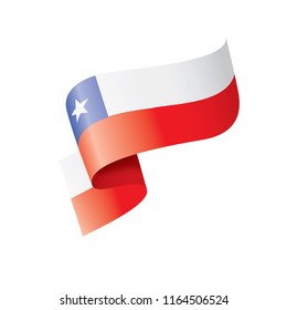Chile flag, vector illustration on a white background.