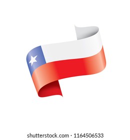 Chile flag, vector illustration on a white background.