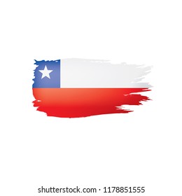 Chile flag, vector illustration on a white background