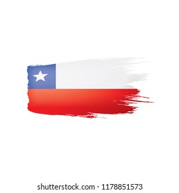 Chile flag, vector illustration on a white background