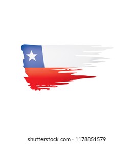Chile flag, vector illustration on a white background