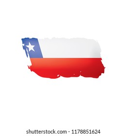 Chile flag, vector illustration on a white background