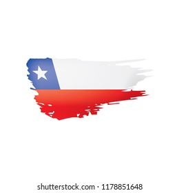 Chile flag, vector illustration on a white background