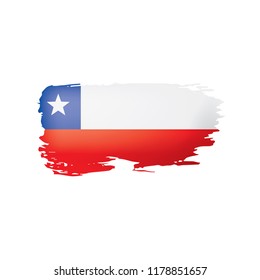 Chile flag, vector illustration on a white background