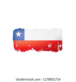 Chile flag, vector illustration on a white background