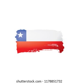 Chile flag, vector illustration on a white background