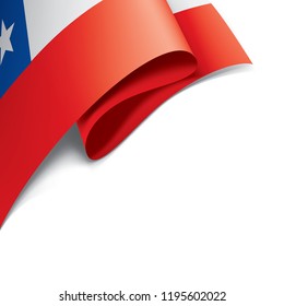 Chile flag, vector illustration on a white background.