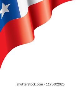 Chile flag, vector illustration on a white background.