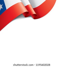 Chile flag, vector illustration on a white background.