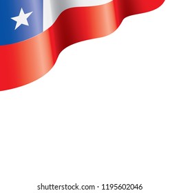 Chile flag, vector illustration on a white background.