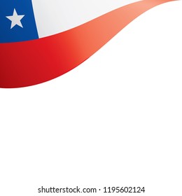 Chile flag, vector illustration on a white background.