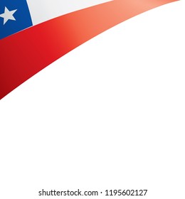 Chile flag, vector illustration on a white background.
