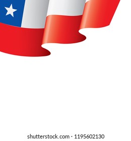 Chile flag, vector illustration on a white background.