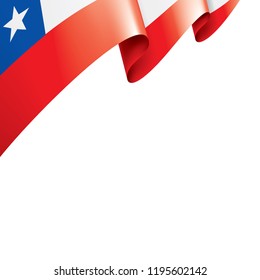 Chile flag, vector illustration on a white background.