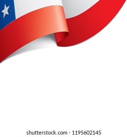 Chile flag, vector illustration on a white background.