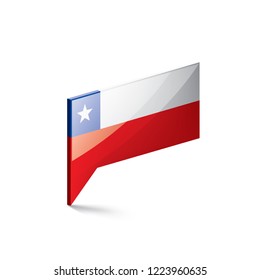 Chile flag, vector illustration on a white background.