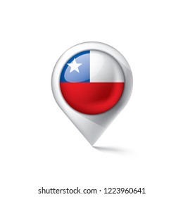 Chile flag, vector illustration on a white background.