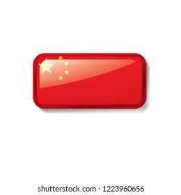 Chile flag, vector illustration on a white background.