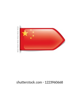 Chile flag, vector illustration on a white background.