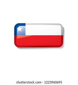 Chile flag, vector illustration on a white background.