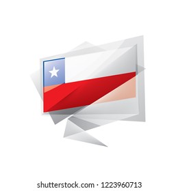 Chile flag, vector illustration on a white background.