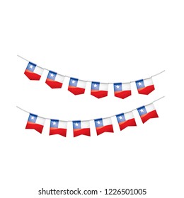 Chile flag, vector illustration on a white background.